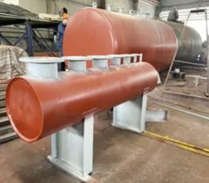 Fabrication and installation of hot water tanks at Water Plants
